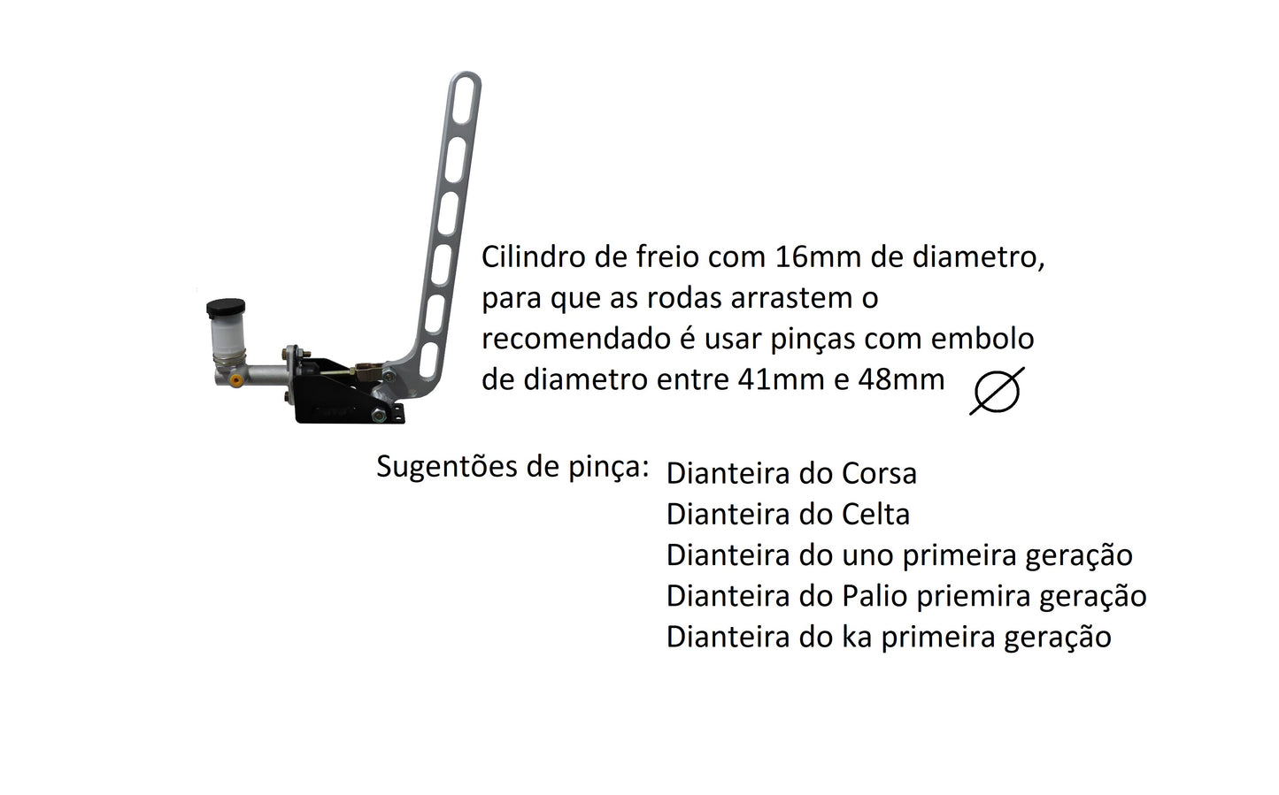 Alavanca de freio de mão hidráulico