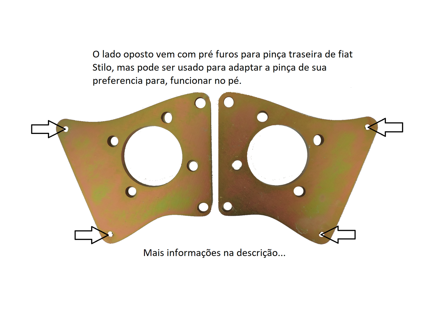 Chapas de dupla pinça Chevette